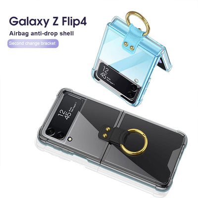 Transparent Case with Ring For Samsung Galaxy Z Flip 4 - casestadium