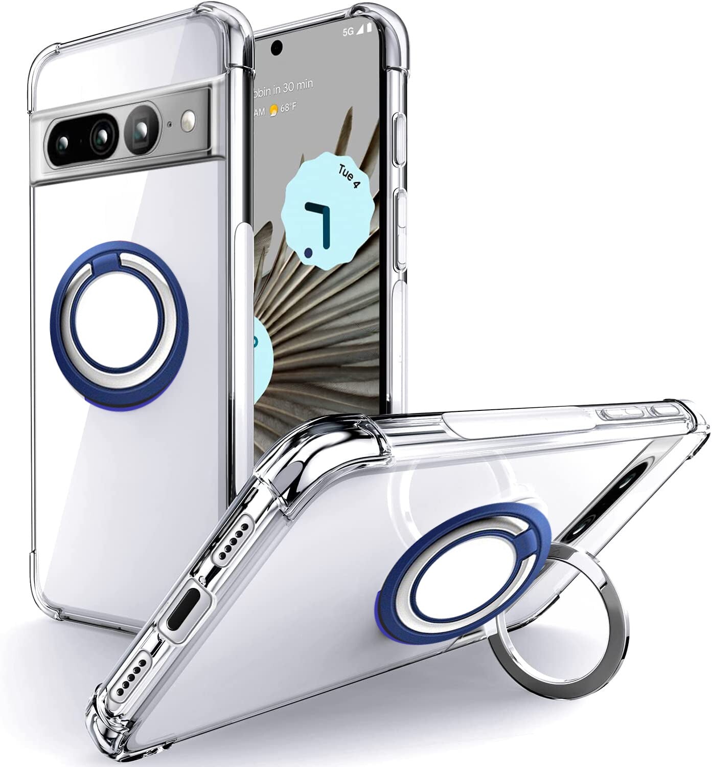 Ring Holder Shockproof Phone Case For Google Pixel 7 Pro