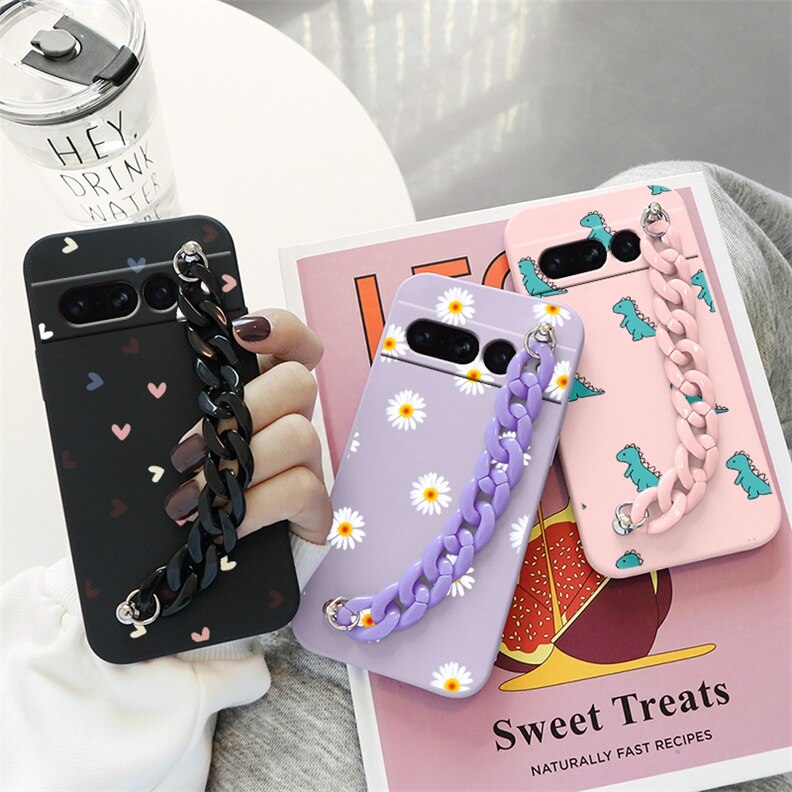 Flowers Silicone Matte Cover For Google Pixel 7 Pro