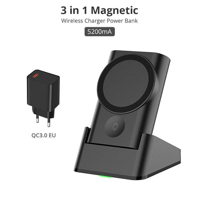 Wireless Magnetic Power Bank 2 in 1 for iPhone & Apple Watch