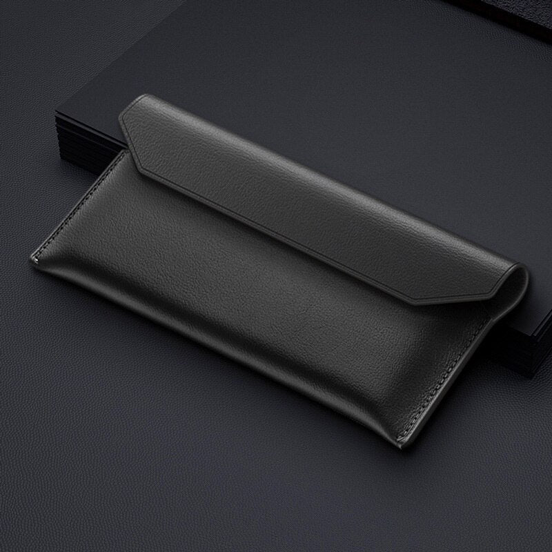 Genuine Leather Magnetic Pouch Case For Samsung Galaxy Z Fold 4 - casestadium