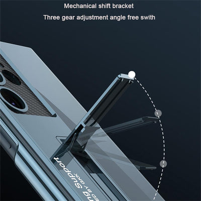 Transparent Shockproof case with Bracket Holder For Samsung Galaxy S23 Series - casestadium