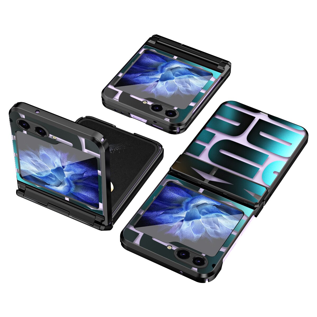 Plating Pattern Clear Cover For Samsung Galaxy Z Flip 5