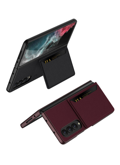 Samsung Z Fold4 5G Leather Cardholder Case - casestadium