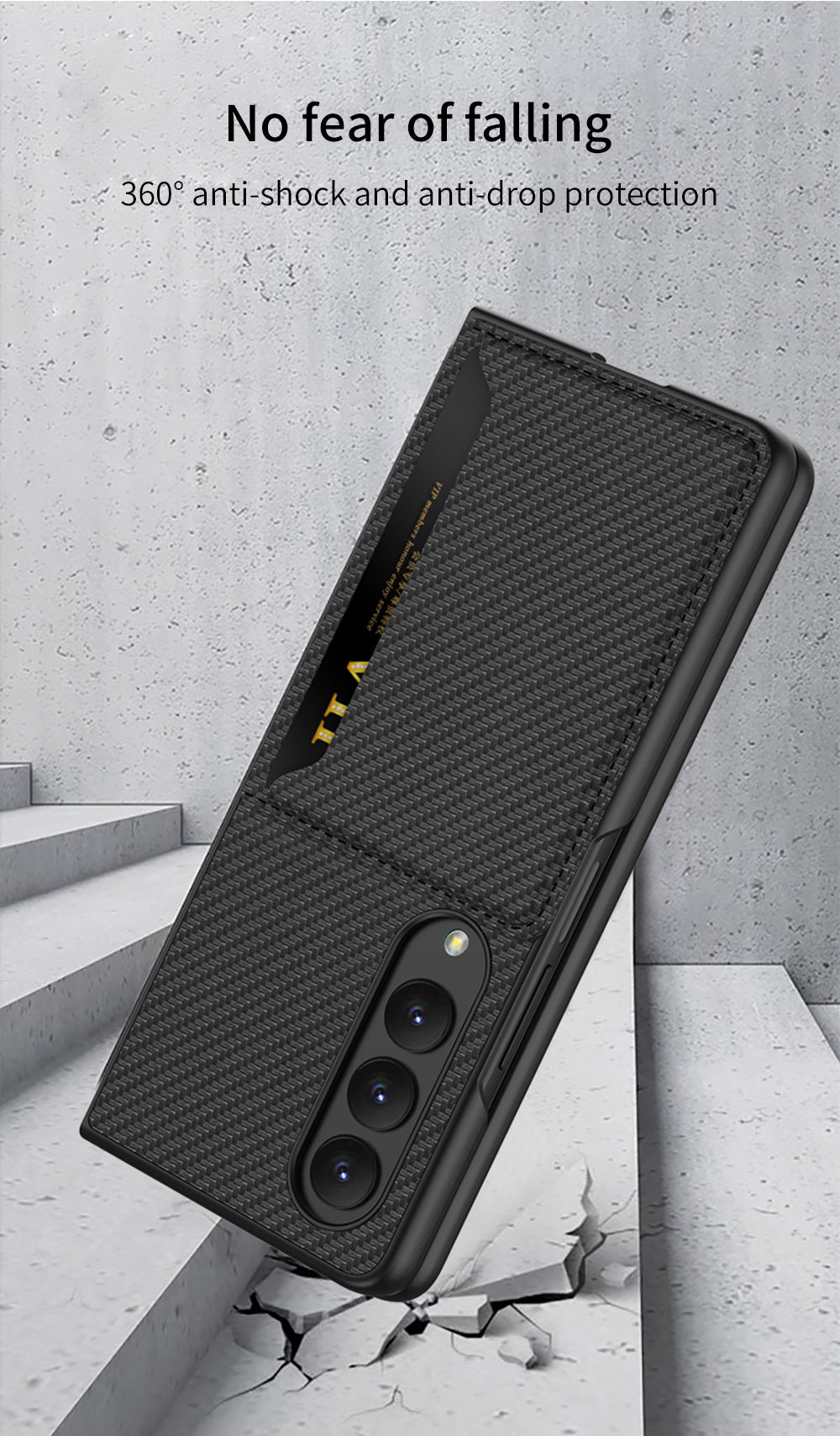 Samsung Z Fold4 5G Leather Cardholder Case - casestadium