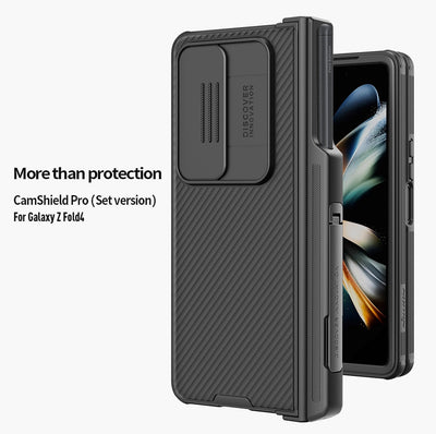 Case with Slide Camera Protector & Kickstand With S-Pen Pocket For Samsung Galaxy Z Fold 4 - casestadium