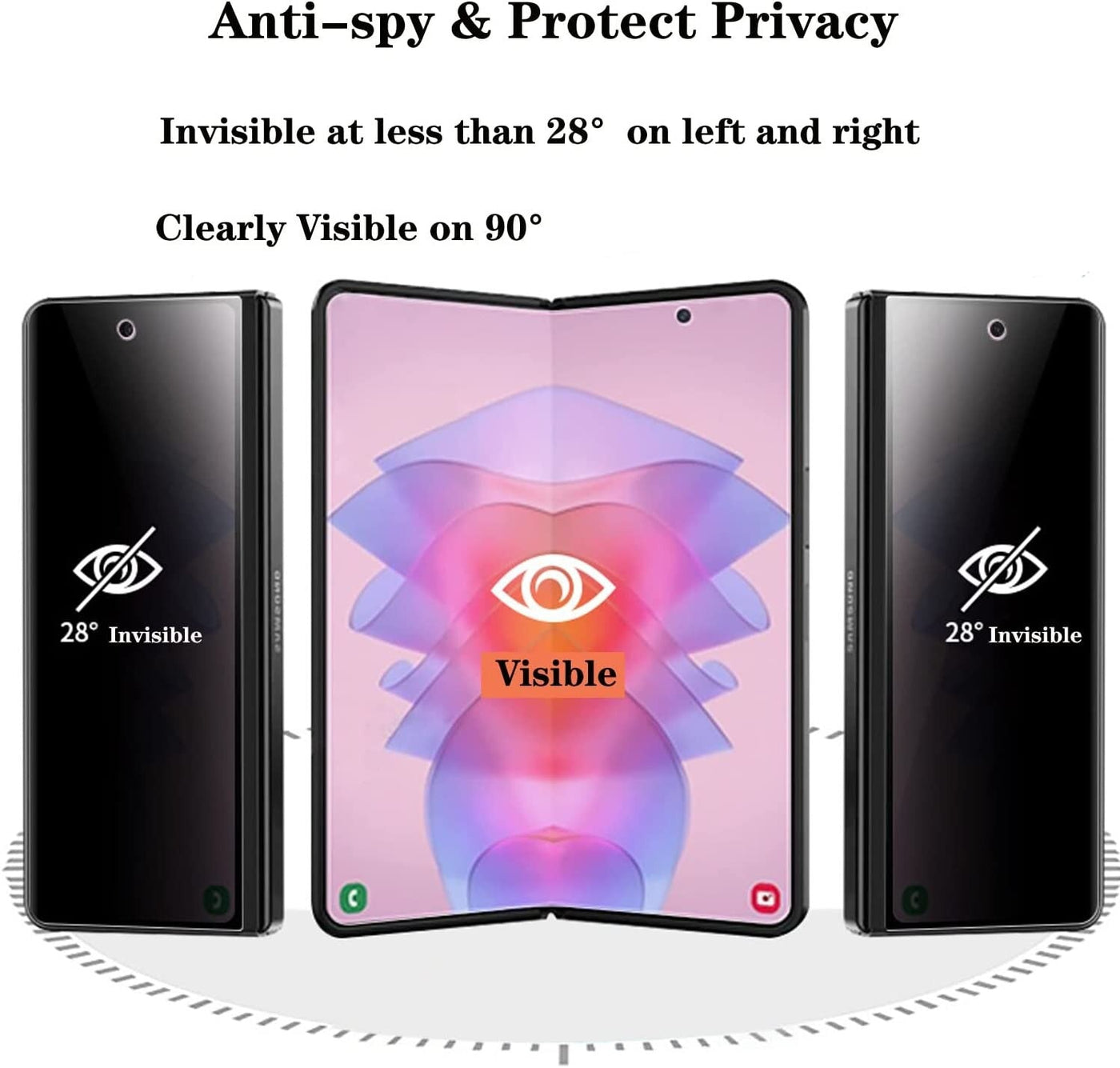 Anti-Peeping Front & Back Screen Privacy Protector For Galaxy Z Fold 3 & Z Fold 4 - casestadium