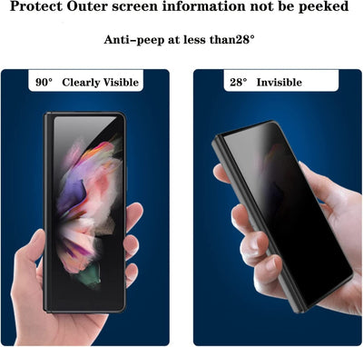 Anti-Peeping Front & Back Screen Privacy Protector For Galaxy Z Fold 3 & Z Fold 4 - casestadium
