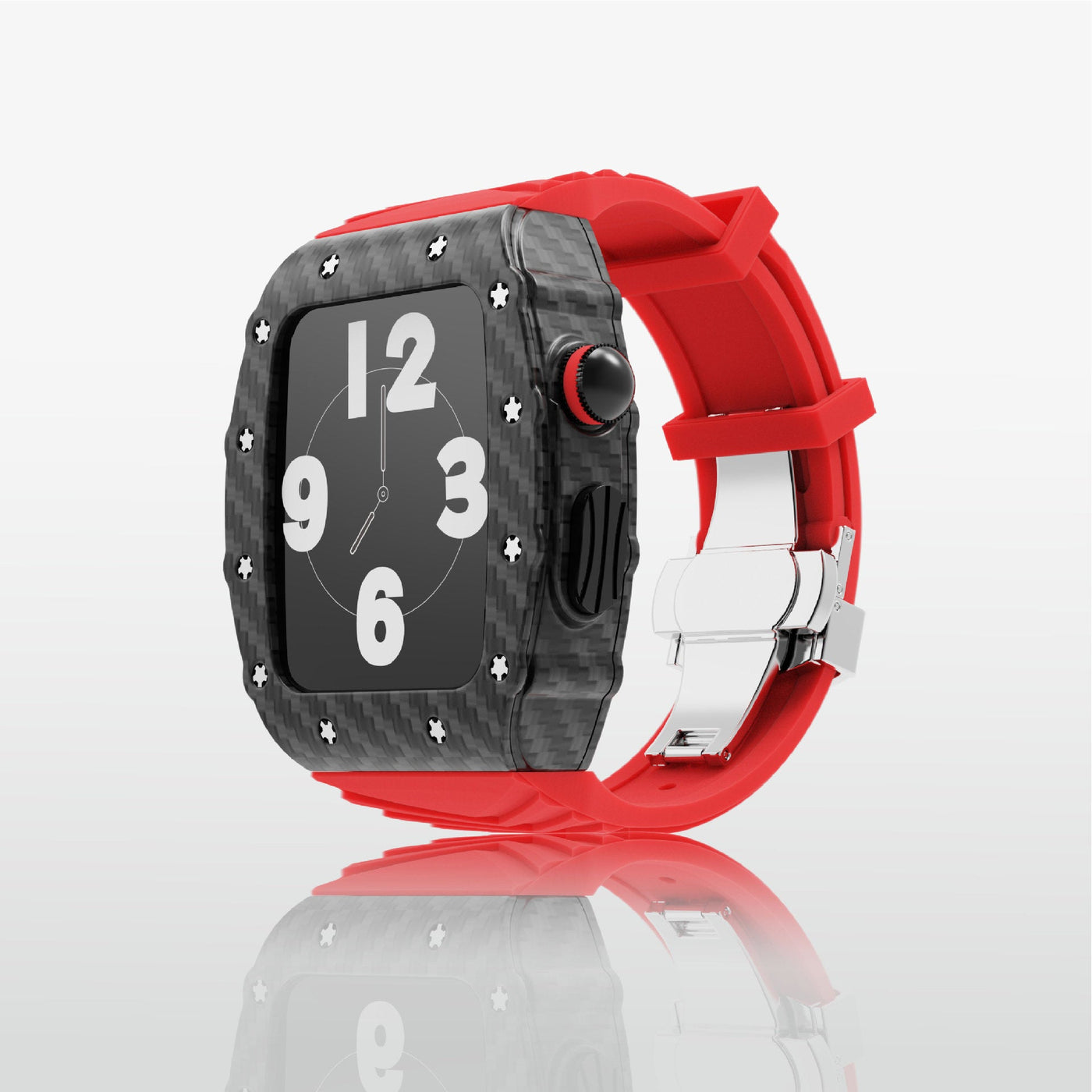 Luxury Metal Case Strap For Apple Watch Series 44/45 mm