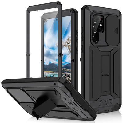 Metal Anti-fall With Stand Cover For Samsung Galaxy S22 Series - casestadium