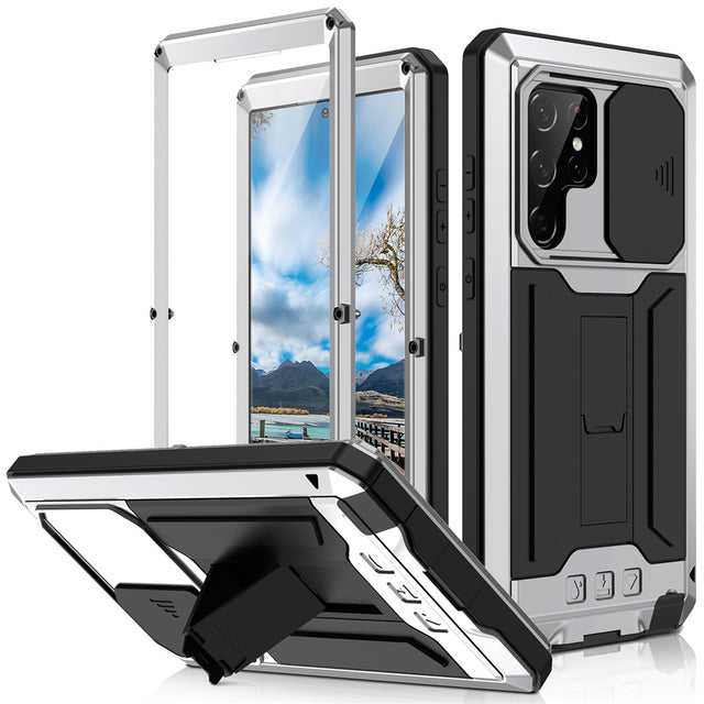 Metal Anti-fall With Stand Cover For Samsung Galaxy S22 Series - casestadium