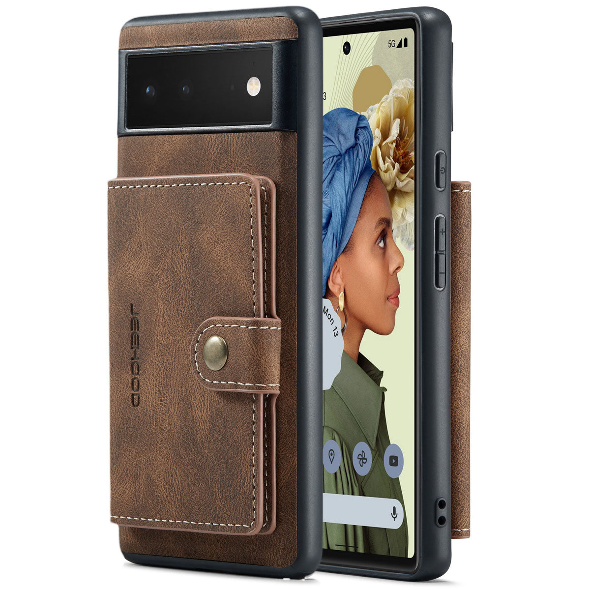 Leather Wallet Magnetic Case For Google Pixel 6 - casestadium